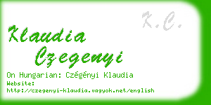 klaudia czegenyi business card